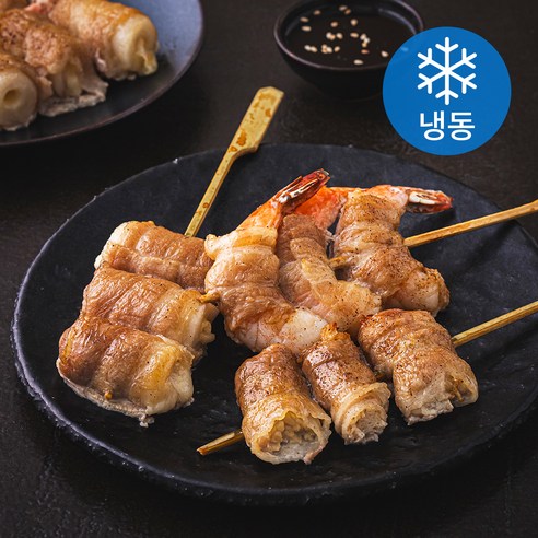 명품조선 삼겹말이꼬치 6꼬치 360g + 소스 50g 세트 (냉동), 410g, 1세트