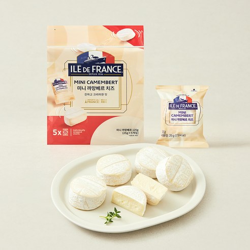 일드프랑스 미니 까망베르 치즈, 25g, 1개, 5개입