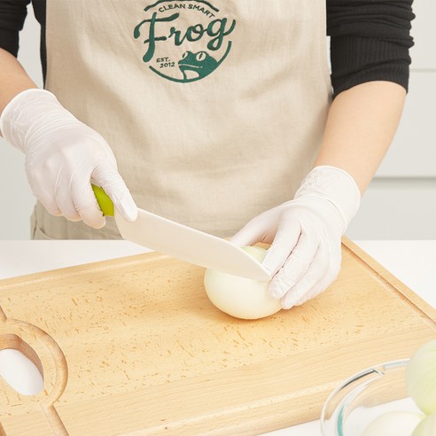 프로그 파우더프리 3.0 니트릴장갑 후기 분석 - 장갑 착용 디테일 컷