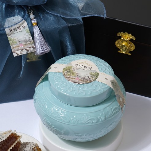 비엣꿀 목함 도자기 벌꿀 선물세트 + 쇼핑백 1.2kg, 1개 이미지 4