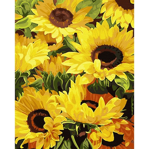 플레이어바웃 유화 피포페인팅 DIY 명화 그리기 40 x 50 cm 로맨틱 해바라기, 혼합색상, 1개