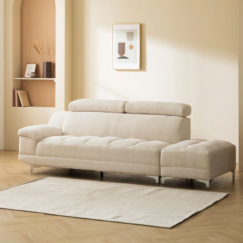 파로마 올랜도 아쿠아텍스 3인용 소파 + 스툴 세트 방문설치 후기 분석 - 소재 디테일