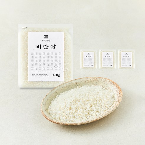 도정공장 진공미 씻어나온 비단쌀, 4개, 450g, 특등급