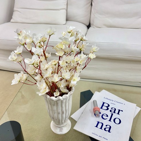 아르띠콜로 벚꽃 조화 인테리어 부쉬, 화이트, 3개