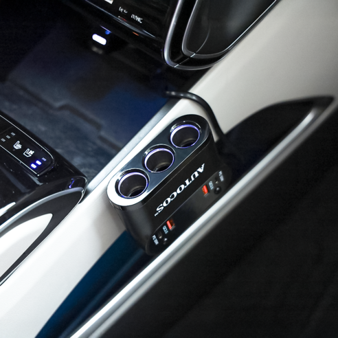 오토코스 차량용 고속 충전기 360W 대용량 멀티 소켓 PD 65W 시가... 실사용 후기 | 효과 있을까? - 상품 이미지 3