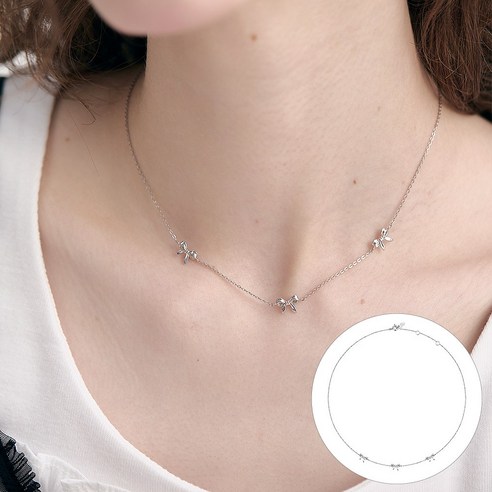 로즈몽 실버 리본 목걸이, 당신의 아름다움을 완성하는 찬란한 선택