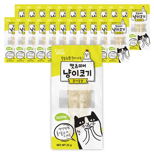 캣츠미어 냥이코기 닭가슴살 간식, 오리지날, 22g, 24개