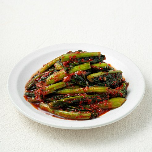 Haedam Village Jeon Whole Sikpum Injeung Mustard Greens Kimchi , 350 g, 1 Pack (해담촌 전통식품 인증 갓김치, 350g, 1개)