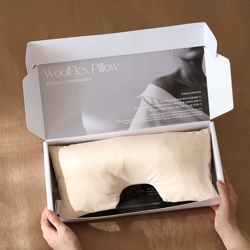 그린모먼트랩 목주름 케어 울플렉스 넥필로우 경추베개 후기 분석 - 실사용 측면 모습