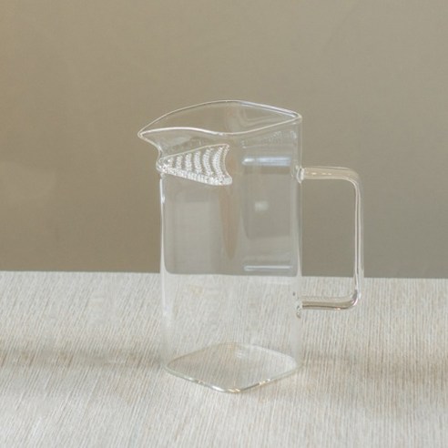 오후반차 초승달 거름망 공도배 내열 유리 미니 티포트, 1개, 300ml, 투명