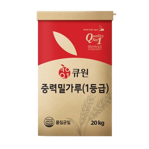 큐원 중력 밀가루, 20kg, 1개