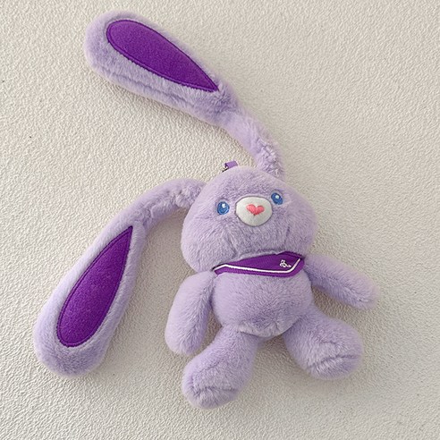 다다랜드 귀높이 조절가능한 변신 토끼 인형 버니 키링, 28cm, 퍼플, 1개