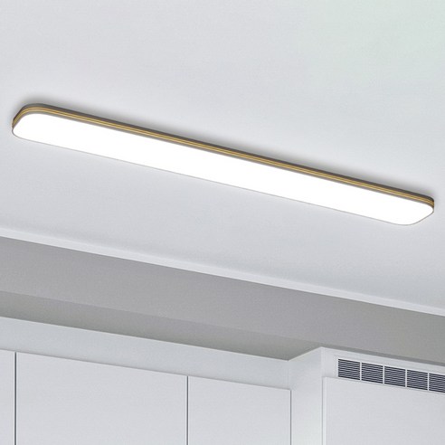 비츠조명 국산 60W 플리커프리 LED 넬라인 주방 전등 조명, 골드