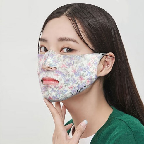 썬마스킨 프리미엄 자외선 차단 스포츠 마스크 오픈스타일, 헤이즈, 1개