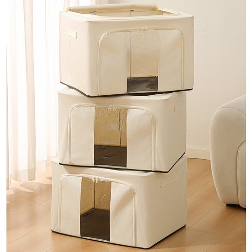 옷장 속 답답함은 이제 그만, 투명창 접이식 보관 가방으로 깔끔하고 여유로운 일상을 만드세요.