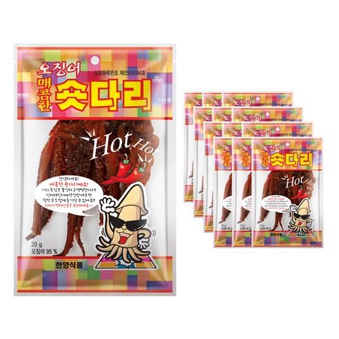 한양식품 주식회사 매콤한 오징어숏다리, 20g, 12개
