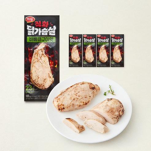 주식회사 하림 직화 닭가슴살 바베큐구이맛, 100g, 5개, 1개입