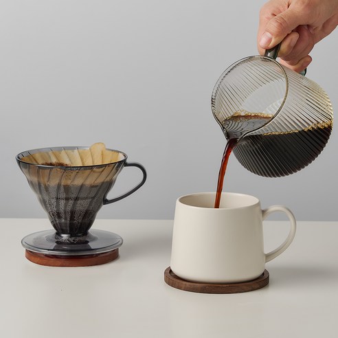 빈플러스 하리오 V60 플리츠 핸드드립 커피 세트