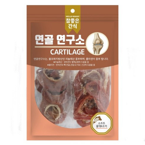 헬로도기 강아지 연골연구소 수제간식, 혼합맛(울대/오리), 140g, 1개