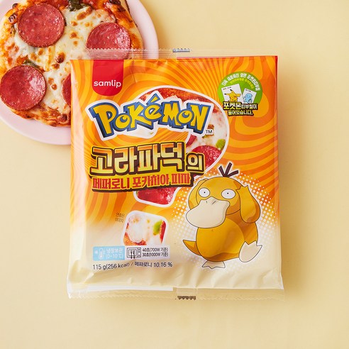 삼립 포켓몬 고라파덕의 페퍼로니 포카치아 피자, 115g, 1개, 1개입