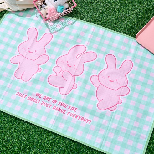 버터 버터샵 딸기피크닉 가벼운 타포린돗자리 이미지 3