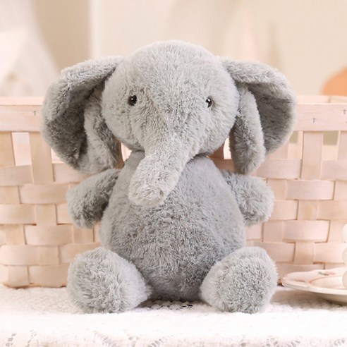 아이끌레 보들 동물 캐릭터 봉제인형, 30cm, 코끼리, 1개