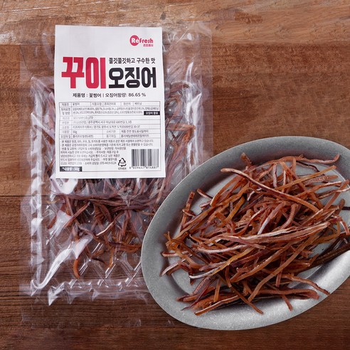 리프레쉬 꾸이 꽃찡어, 50g, 1개 - 조미오징어 | 쿠팡