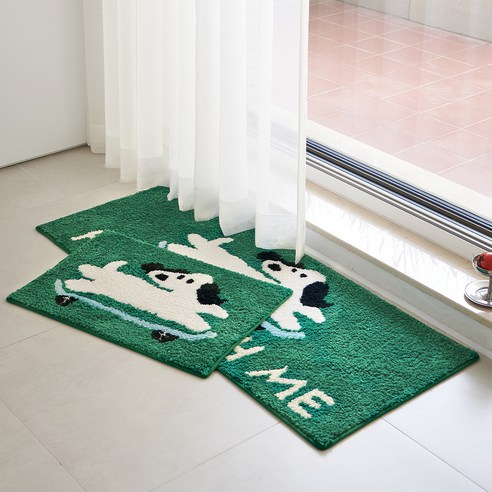 쁘리엘르 보들보들 자카드 미끄럼방지 키친 욕실 발매트 후기 분석 - 근접 텍스처와 마감 처리