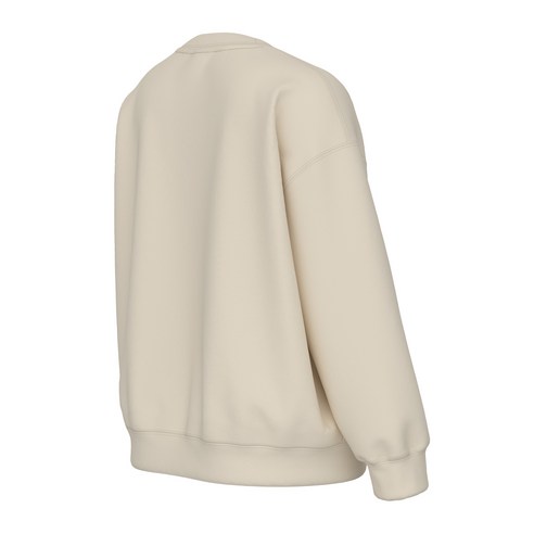 뉴발란스 여성용 에센셜 프렌치 테리 맨투맨 NBNCFBV012 후기 분석 - 근접 소재 디테일