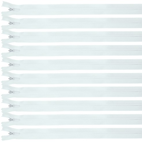 JSTrading 24인치 콘솔 지퍼, 01화이트, 10개