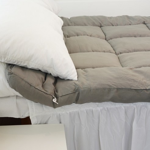 데보코 통세탁 사계절 침대 토퍼 매트리스 후기 분석 - 매트리스 측면 두께감