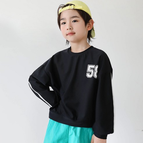 로로샤 아동용 루즈핏 레터링 코엔 래쉬가드 상의