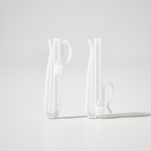 끌래망스 높이조절 플라스틱 커튼핀 1.5 x 8.5 cm, 화이트, 10개