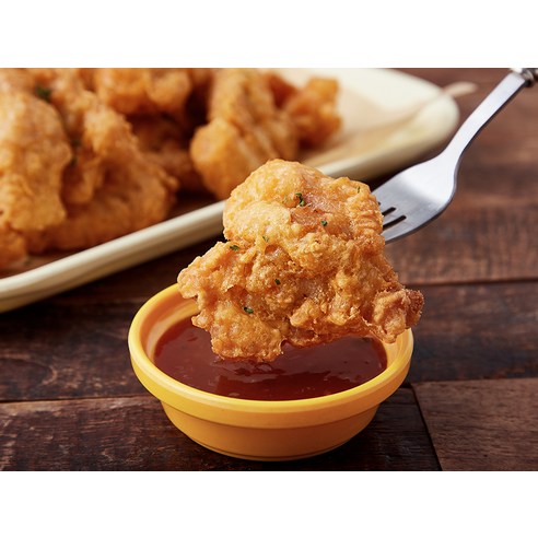 애슐리 오리지널 통살 치킨 (냉동), 500g, 1개 후기 분석 - 조리 전 냉동 상태의 치킨