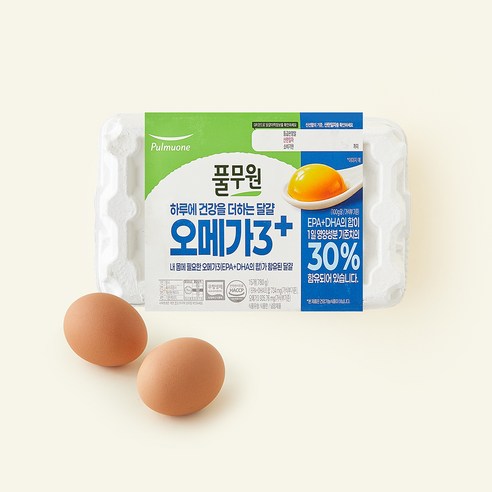 풀무원 무항생제 인증 1+ 등급 오메가3 플러스 계란 780g, 1개, 15구