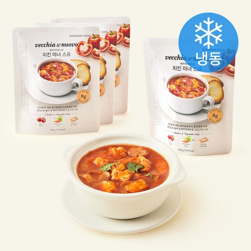 베키아에누보 치킨 마녀 스프 (냉동), 300g, 4개