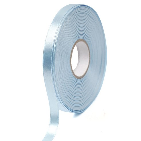 포포팬시 뭉구 프리미엄 유광 단면 공단 리본 10mm, 18 하늘, 1개, 45m