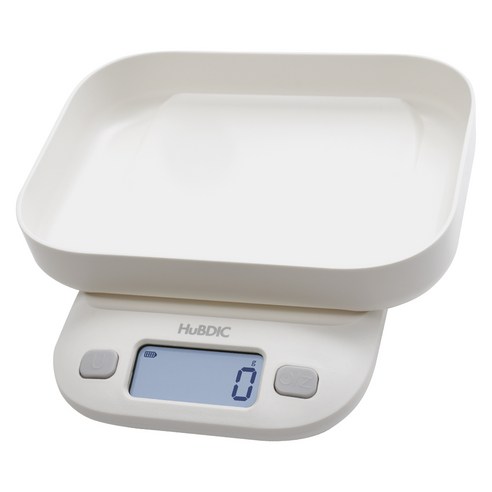 휴비딕 가정용 디지털 주방저울 1kg + 전용 트레이 세트, 1세트, HUS-200K