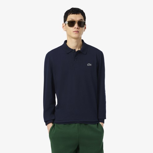 라코스테 남성용 캐리오버 베이직 긴팔 폴로 DH8343-55N