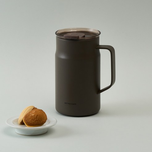 락앤락 메트로 세라믹 머그 LHC4282C, 다크브라운, 600ml, 1개