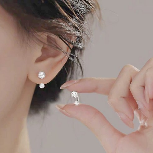 젤루나 여성용 써지컬 큐빅볼 점토볼 미러볼 구슬 패션 귀걸이 3~4mm P-920