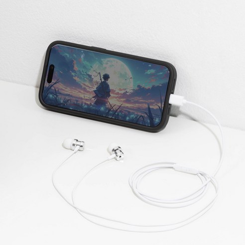 아이리버 C타입 커널형 줄꼬임 방지 컴퓨터 노트북 애플 삼성 호환 유선 이어폰 이미지 2