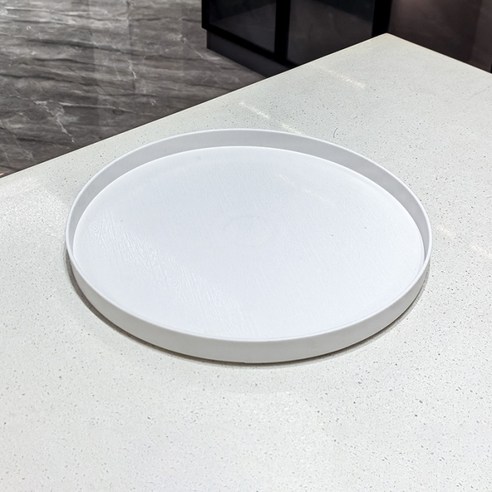 아메리칸로드 대형 원형 미끄럼방지 주방 트레이 HR2691, 화이트, 1개