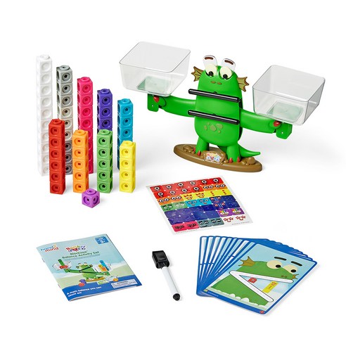 넘버블록스 양팔저울과 숫자 캐릭터 블록지 상세 컷