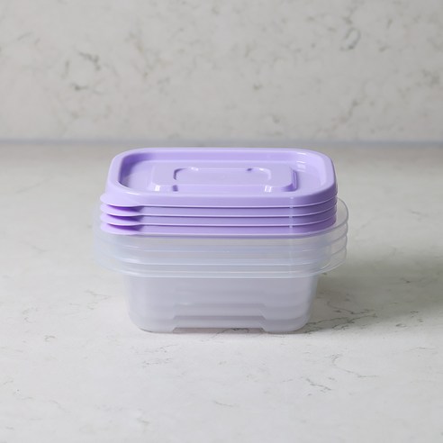 롯데이라이프 이라이프 튼튼간편 보관용기 직사각, 4개, 270ml
