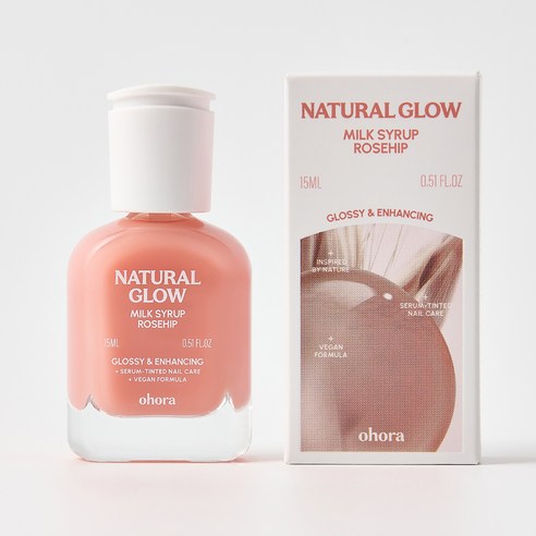 오호라 내추럴 글로우 밀크시럽 네일 강화제 로즈힙 이미지 2