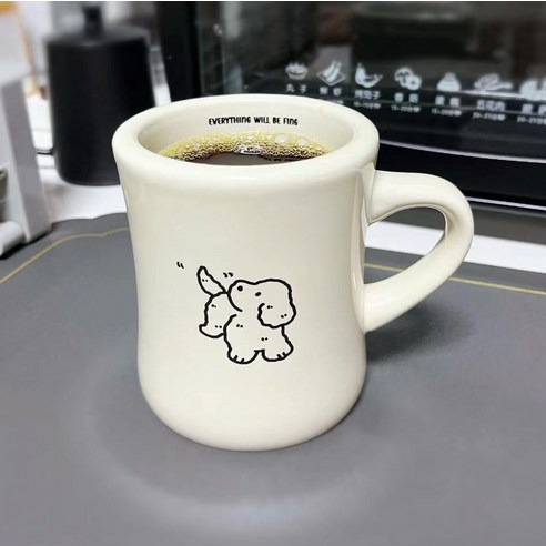 멍글프렌즈 귀여운 동물 머그컵 300ml, 2번타입, 1개