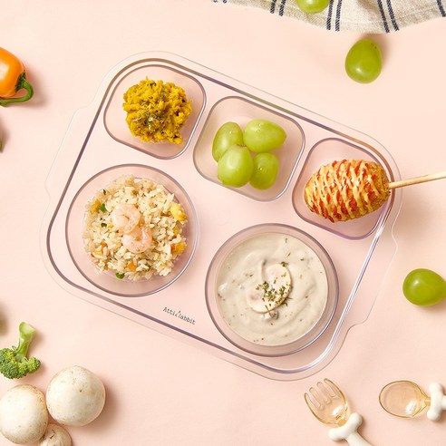 아띠래빗 유아용 안심 미끄럼방지 5구 깊은 식판 육아맘 솔직 후기 | 실사용 리뷰 - 상품 이미지 4