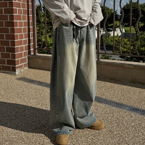스타일과 편안함을 모두 갖춘 머시따 남성용 와이드 데님 팬츠