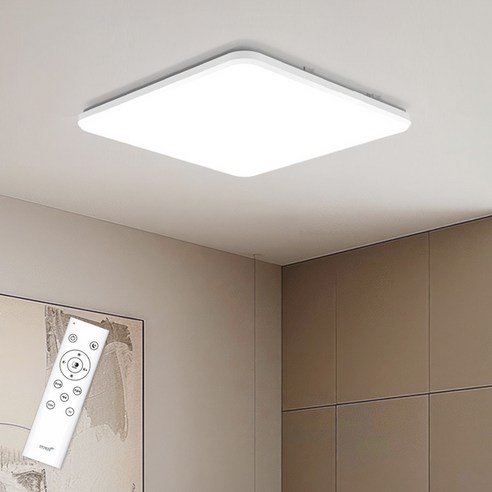 번개표 스마트컨트롤 사각 방등 디밍 LED55W + 리모컨